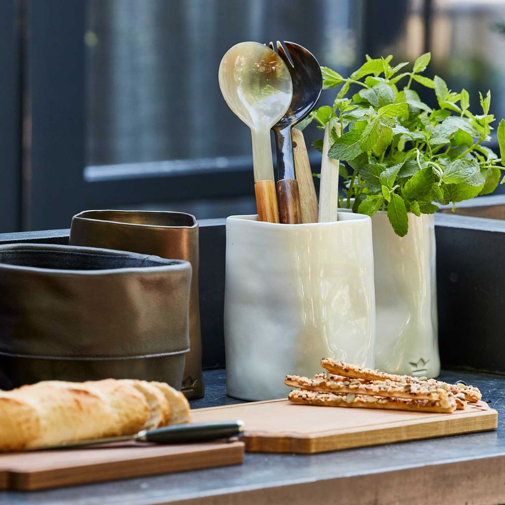 Cutlery set - Utensil Holder / Dented Crock - DUTCHDELUXES INTERNATIONAL BV