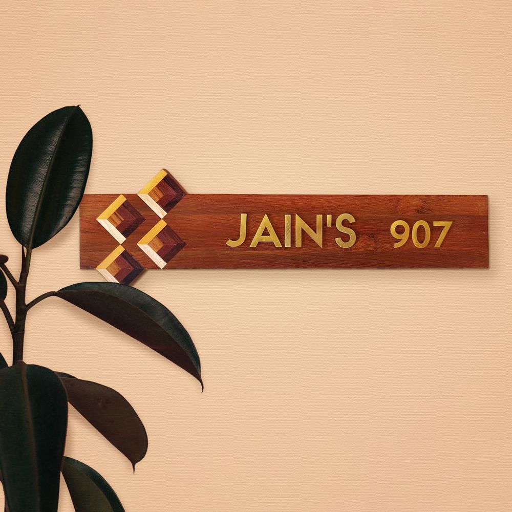 Customizable objects - Nameplates in Sadeli Marquetry - BAAYA GLOBAL