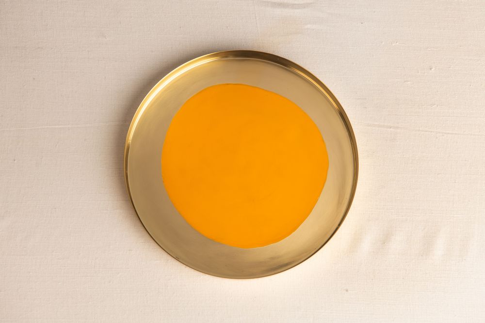 Formal plates - Tantra Bindu-Small Brass Plates-Small - IKKIS