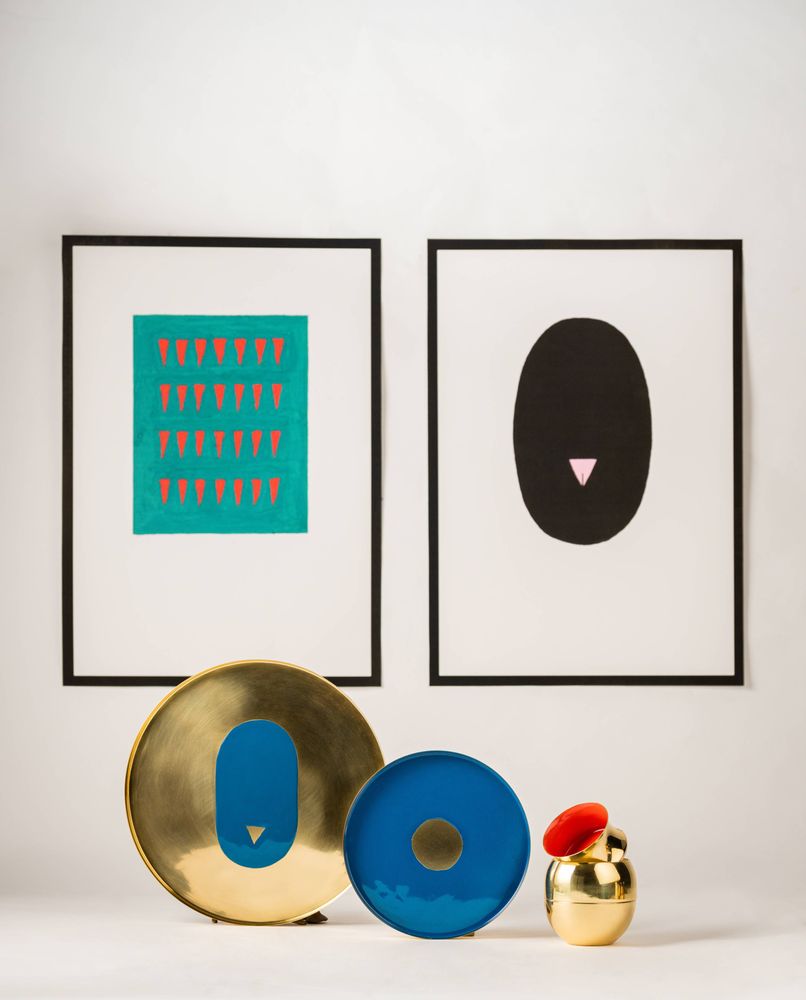 Formal plates - Tantra Bindu-Small Brass Plates-Small - IKKIS