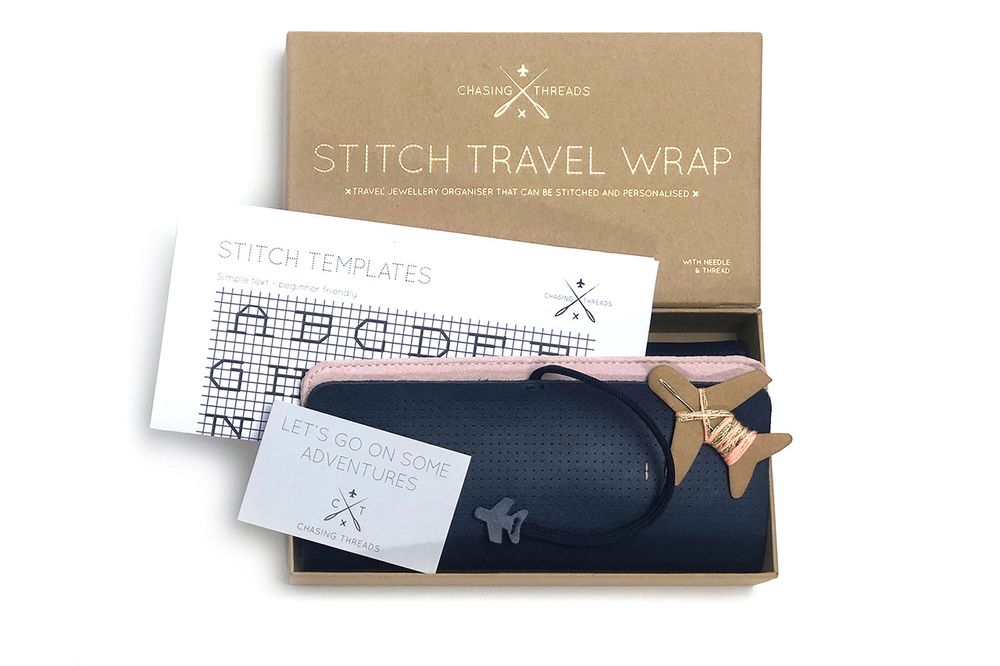 Travel accessories - Stitch Travel Jewellery Wrap - CHASING THREADS