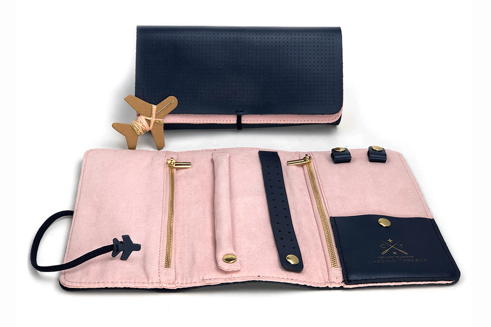 Travel accessories - Stitch Travel Jewellery Wrap - CHASING THREADS