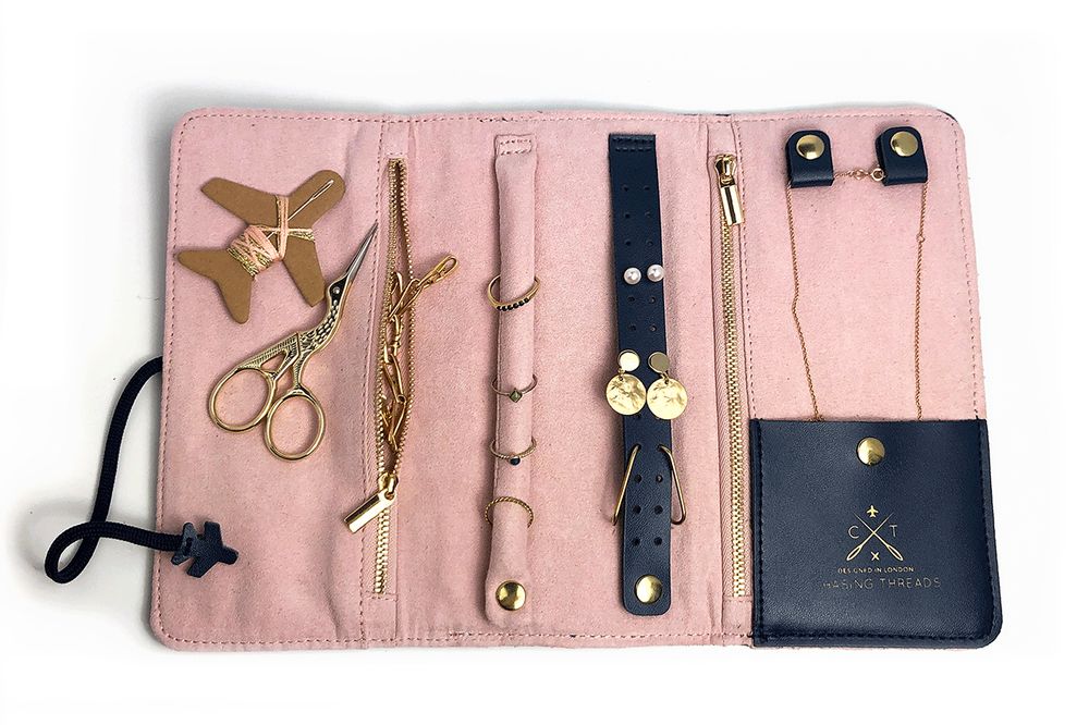 Travel accessories - Stitch Travel Jewellery Wrap - CHASING THREADS