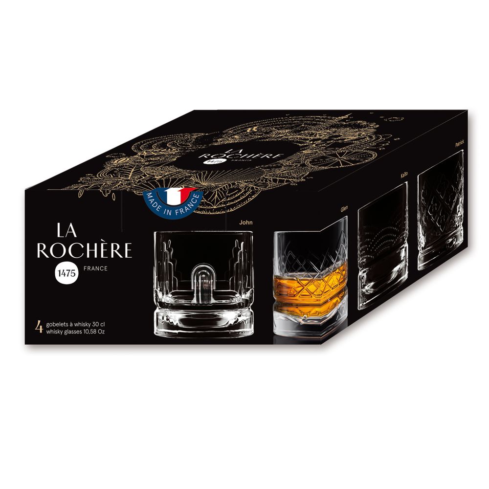 Glass - DANDY whiskey glass set of 4 - LA ROCHÈRE