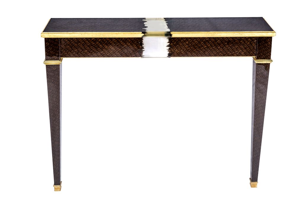Console table - Wooden and resin wall console - MEUBLES THOURET