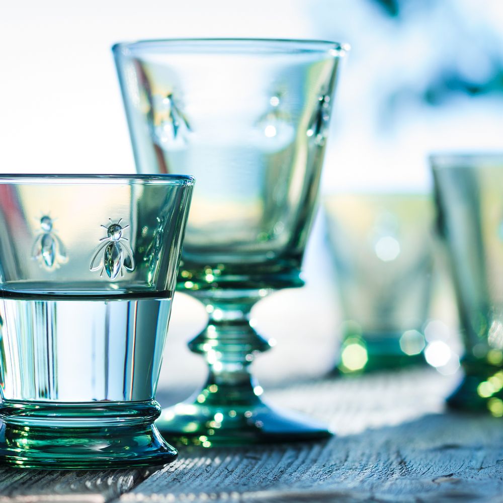 Verres - Verre à pied ABEILLE émeraude - LA ROCHÈRE