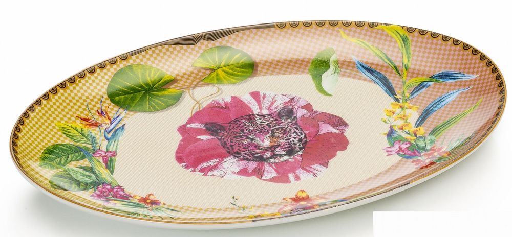 Objets de décoration - Plateau ovale, Eté Savage - PALAIS ROYAL