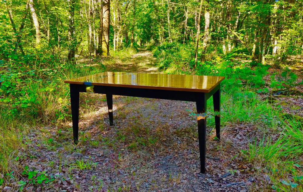 Dining Tables - Wood and resin table - MEUBLES THOURET