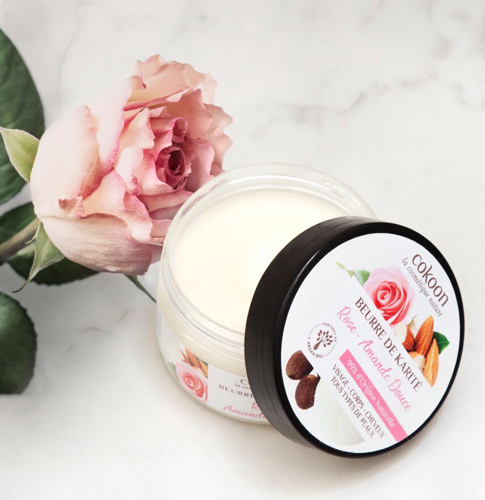 Cosmétiques - Beurre de karité - Rose & Amande douce - ZERAH YONI