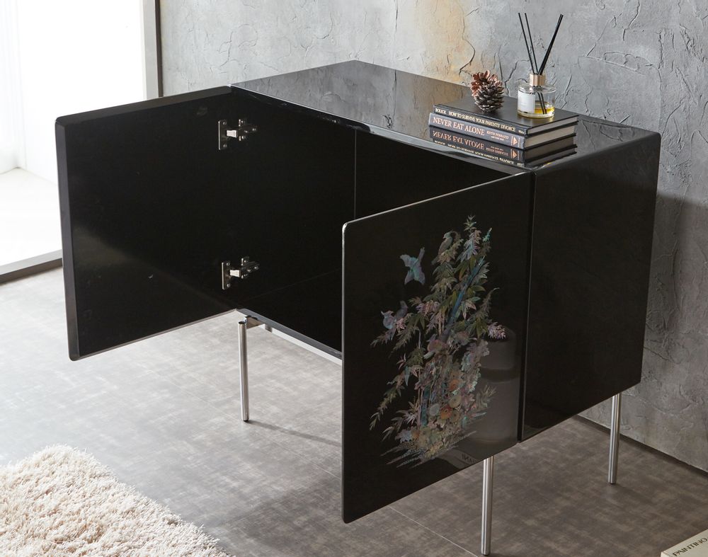 Decorative objects - FLOWER COLONY, 2 Doors Sideboard with Mother-of-Pearl - ARIJIAN