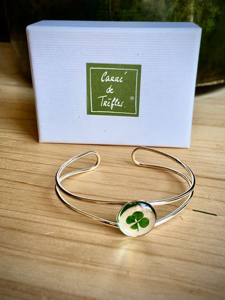 Jewelry - Double metal bangle bracelet - CARRÉ DE TRÈFLES