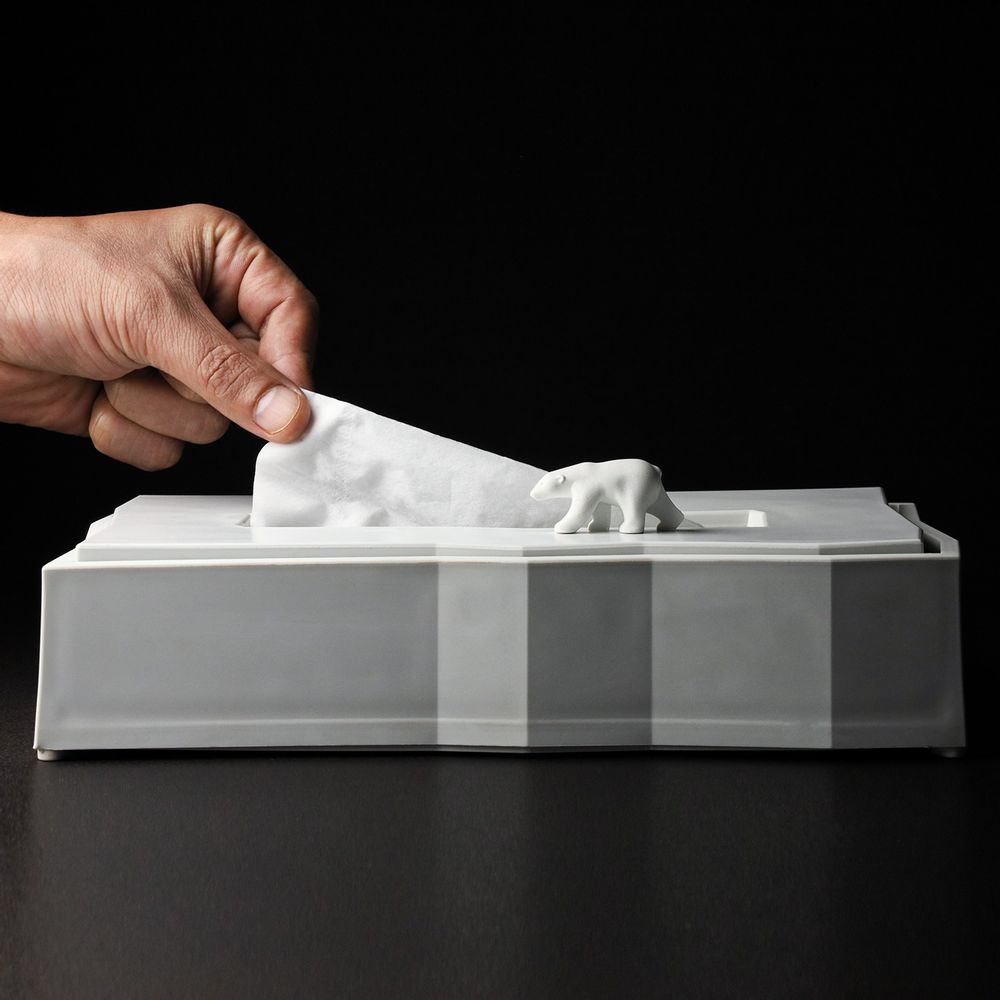 Cadeaux - Distributeur de savon pingouin - Collection Iceberg Bathroom : Matériaux respectueux de l'environnement 100% recyclables - QUALY DESIGN OFFICIAL