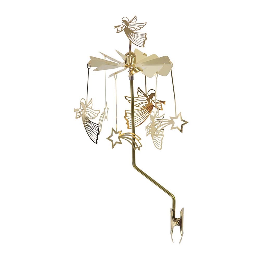 Decorative objects - ROTARY CANDLE HOLDER CLIPS FLYING ANGEL STARS - PLUTO PRODUKTER
