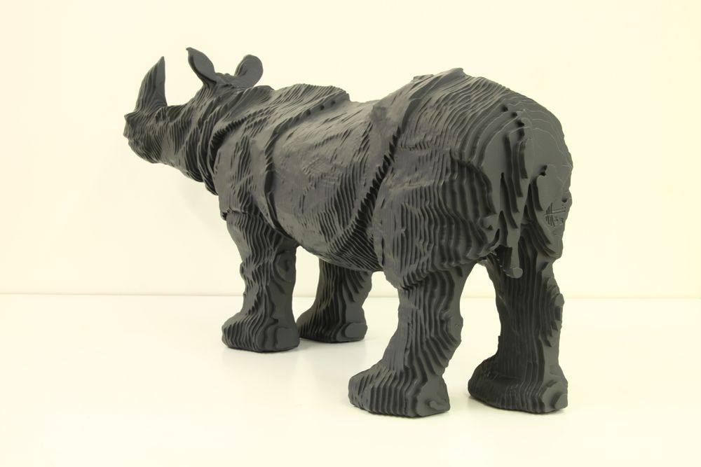 Sculptures, statuettes et miniatures - Sculpture Le Rhinocéros strates - MICHEL AUDIARD