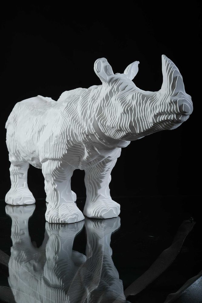 Sculptures, statuettes et miniatures - Sculpture Le Rhinocéros strates - MICHEL AUDIARD