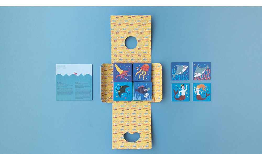 Jouets enfants - DI006 OCEAN ANIMALS - JEU DE MEMOIRE - LONDJI