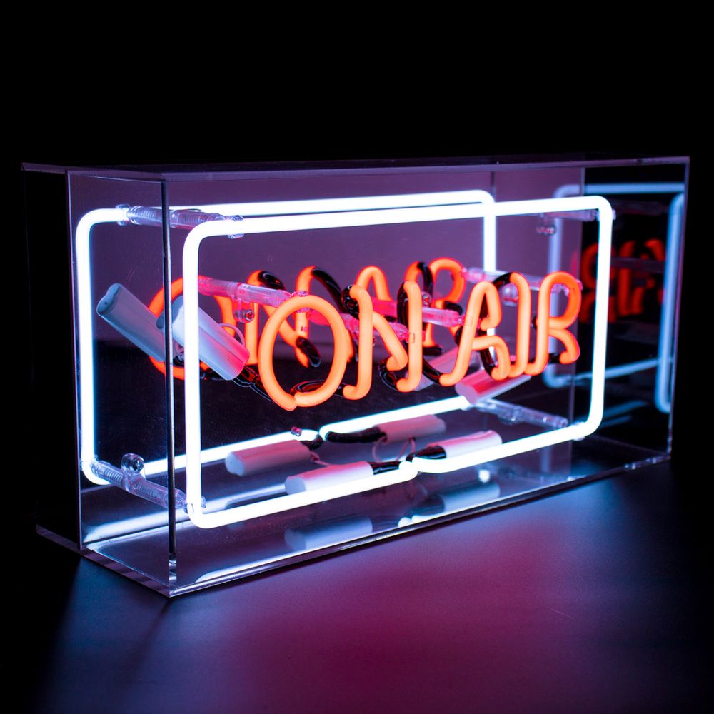 Desk lamps - 'On Air' Acrylic Box Neon Light - LOCOMOCEAN