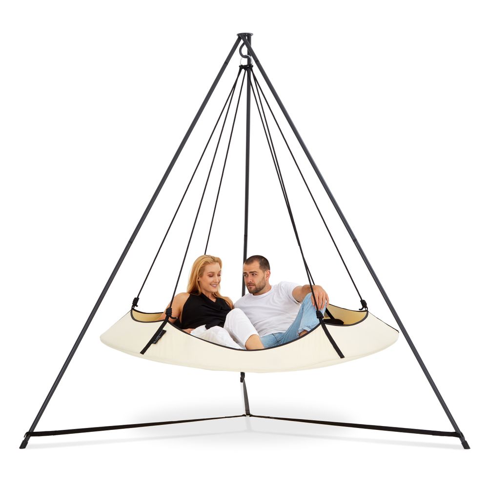 Conference tables - Cream and Black Hangout Pod Set - HANGOUT POD
