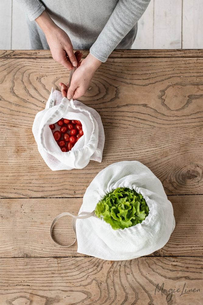 Ustensiles de cuisine - LOT DE DEUX SACS DE PRODUCTION DE LIN ZÉRO DÉCHET - MAGICLINEN