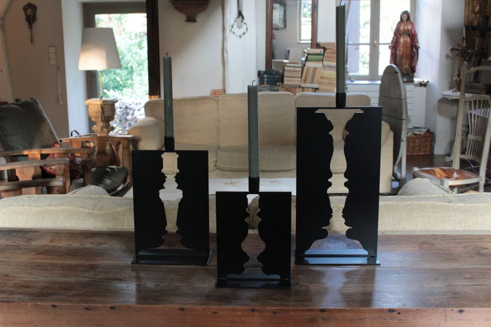 Lampes de table extérieures - Bougeoirs ombre et ajouré. - MERCI LOUIS