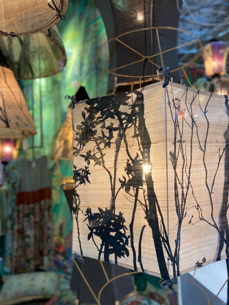 Design objects - Lamp Hexagonal Big Botanic Silk - TRACES OF ME