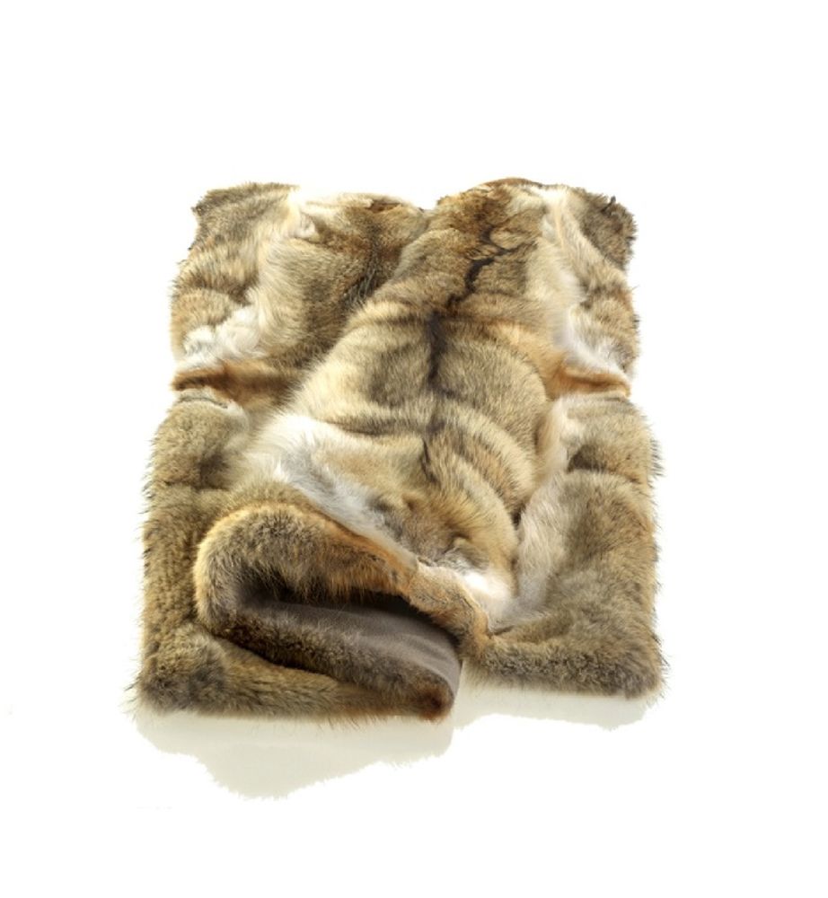 Plaids - plaid ; Coyote Cavalli-optique ; nature ; brun nature ; 140x200 cm - KATRIN LEUZE -COLLECTION-