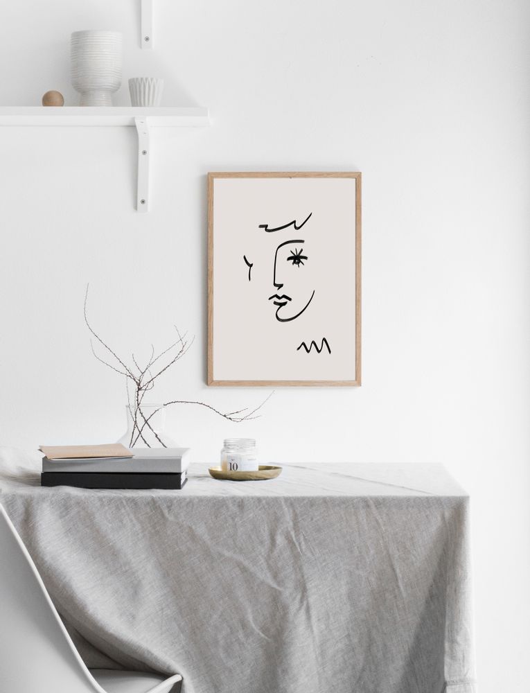 Poster - LINE ART FACES - DAVID & DAVID STUDIO