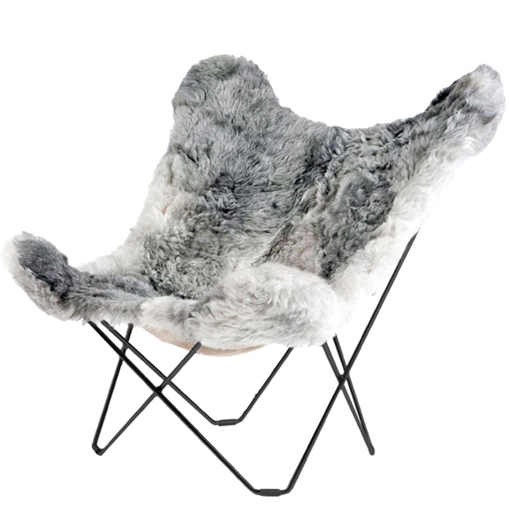 Objets design - Iceland Marisposa (fauteuil en laine) - Structure Noire - CUERO