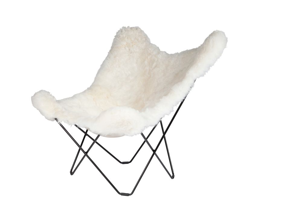 Objets design - Iceland Marisposa (fauteuil en laine) - Structure Noire - CUERO