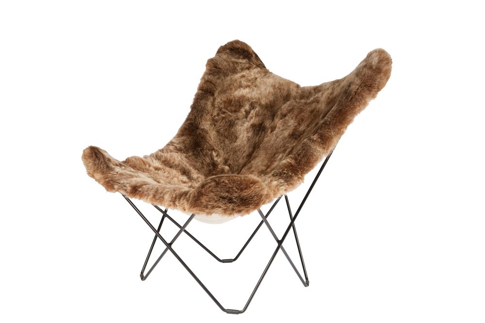 Objets design - Iceland Marisposa (fauteuil en laine) - Structure Noire - CUERO