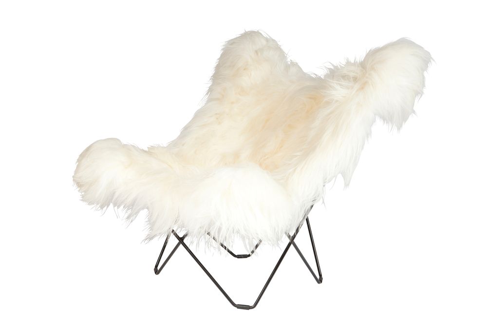 Objets design - Iceland Marisposa (fauteuil en laine) - Structure Noire - CUERO