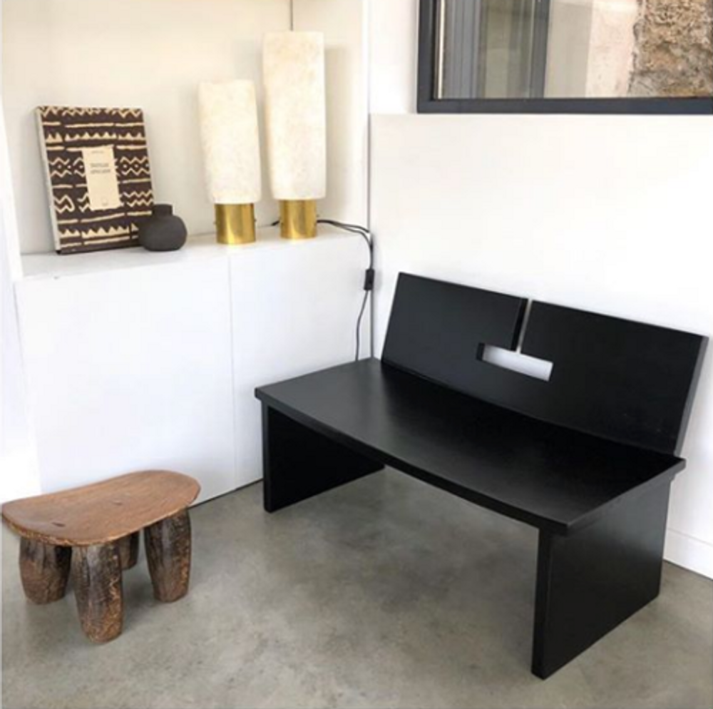 Armchairs - Low armchair in black wood - FLOATING HOUSE
