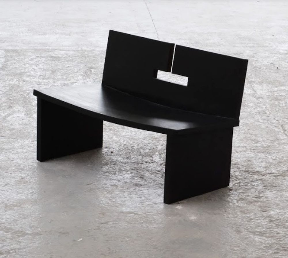 Armchairs - Low armchair in black wood - FLOATING HOUSE