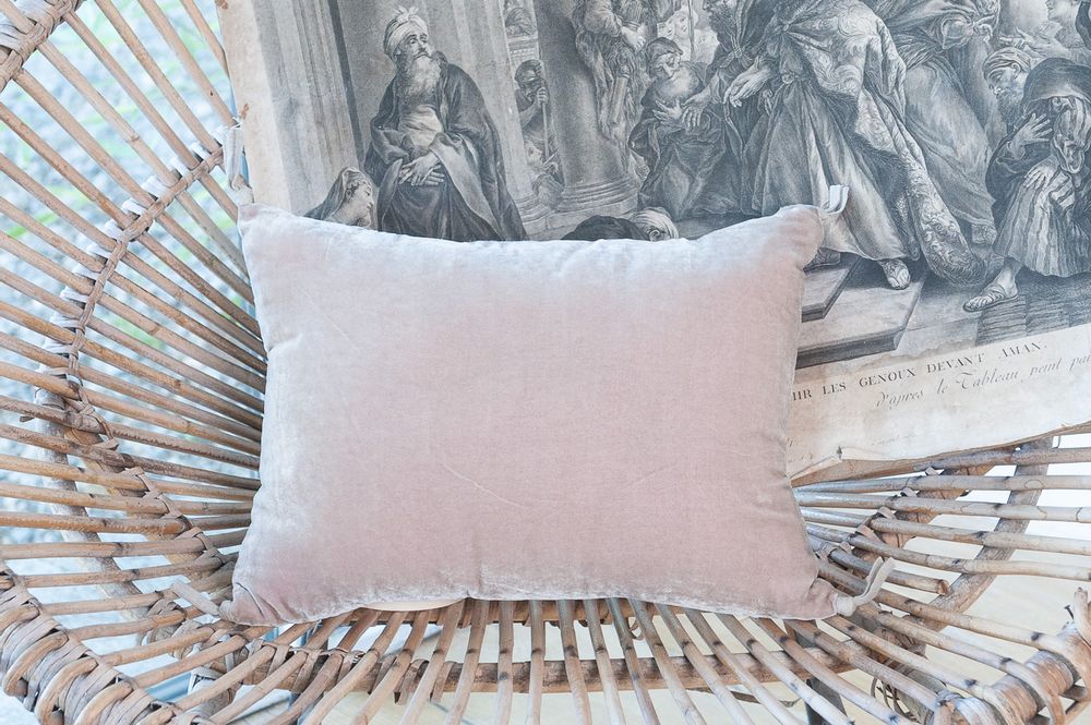 Coussins textile - FORTUNA 2 housses de Coussins en velours de soie et lin 25x35 cm - EN FIL D'INDIENNE...