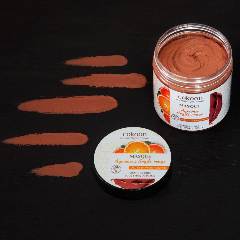 Cosmétiques - Masque - Argile rouge - Agrumes - ZERAH YONI