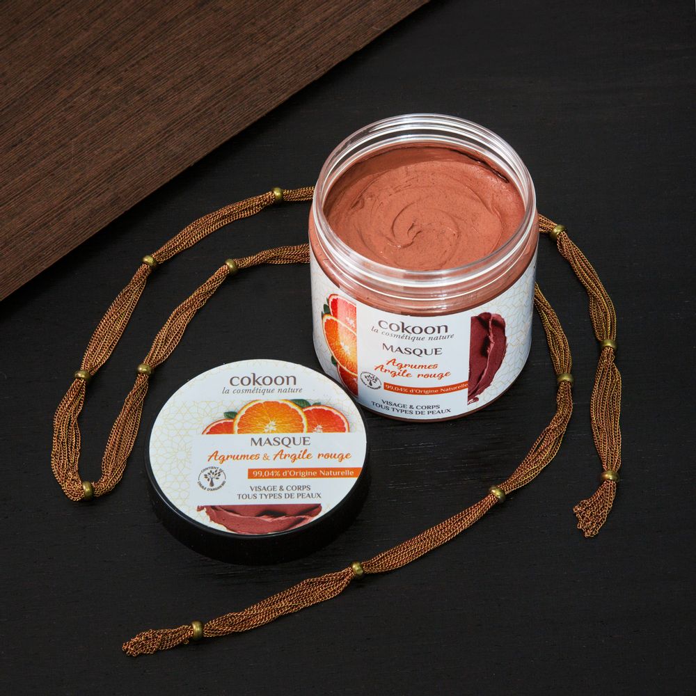 Cosmétiques - Masque - Argile rouge - Agrumes - ZERAH YONI