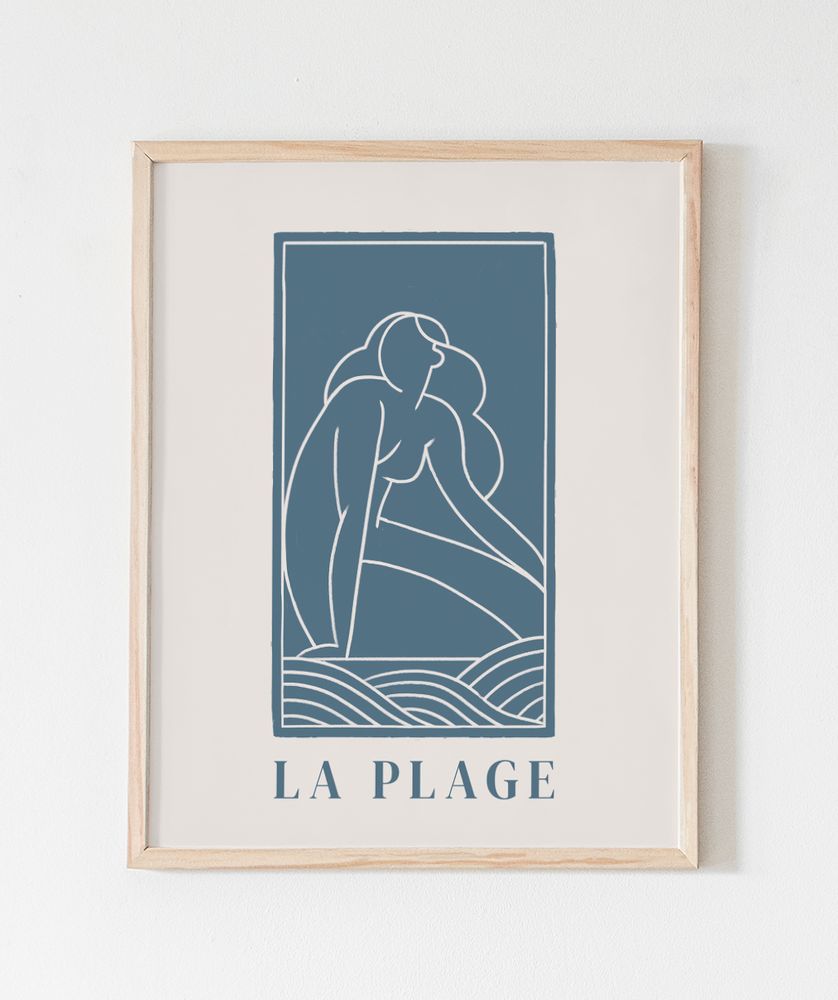 Poster - ILLUSTRATION - THE BEACH - DAVID & DAVID STUDIO