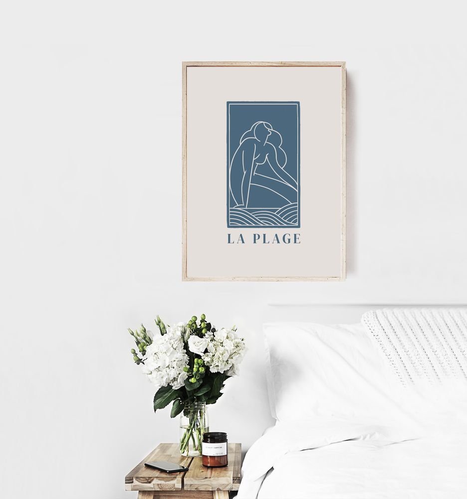 Poster - ILLUSTRATION - THE BEACH - DAVID & DAVID STUDIO
