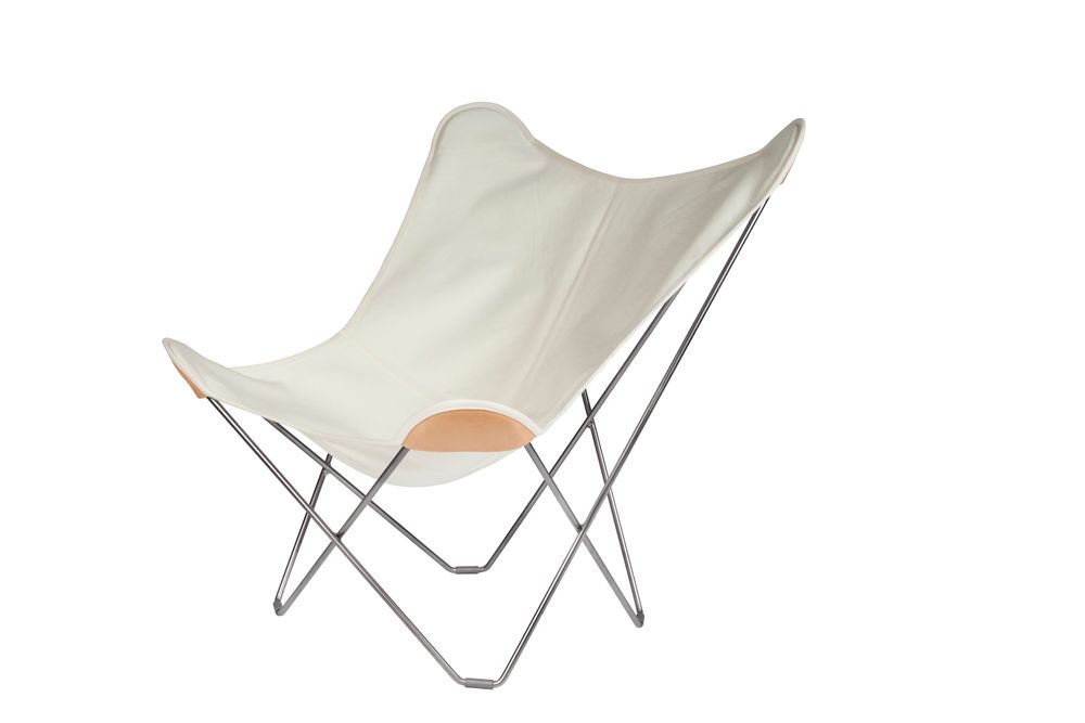 Objets design - Canvas Mariposa en toile (fauteuil en chanvre) - Structure Chrome - CUERO
