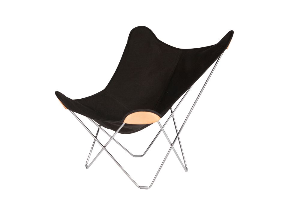 Objets design - Canvas Mariposa en toile (fauteuil en chanvre) - Structure Chrome - CUERO