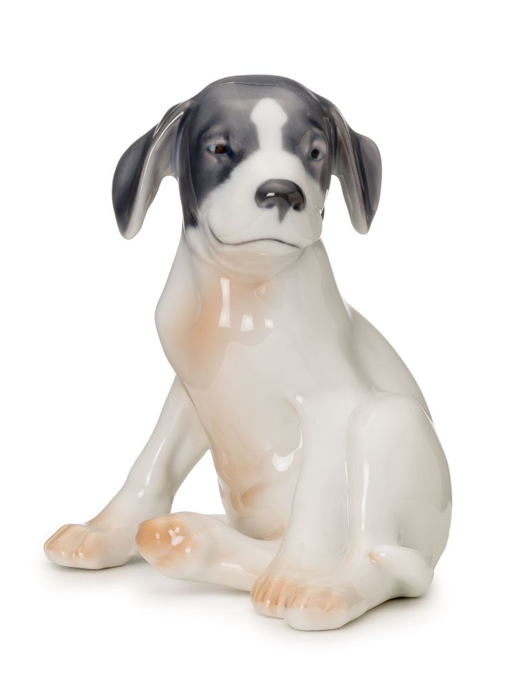 Sculptures, statuettes and miniatures - White cat sitting - ROYAL COPENHAGEN