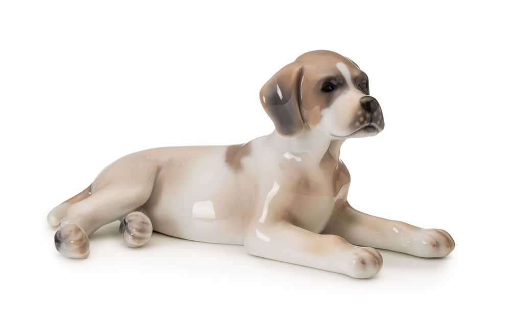 Sculptures, statuettes and miniatures - White cat sitting - ROYAL COPENHAGEN