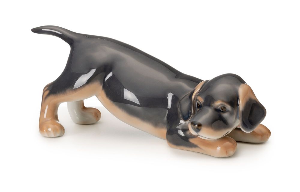 Sculptures, statuettes and miniatures - White cat sitting - ROYAL COPENHAGEN