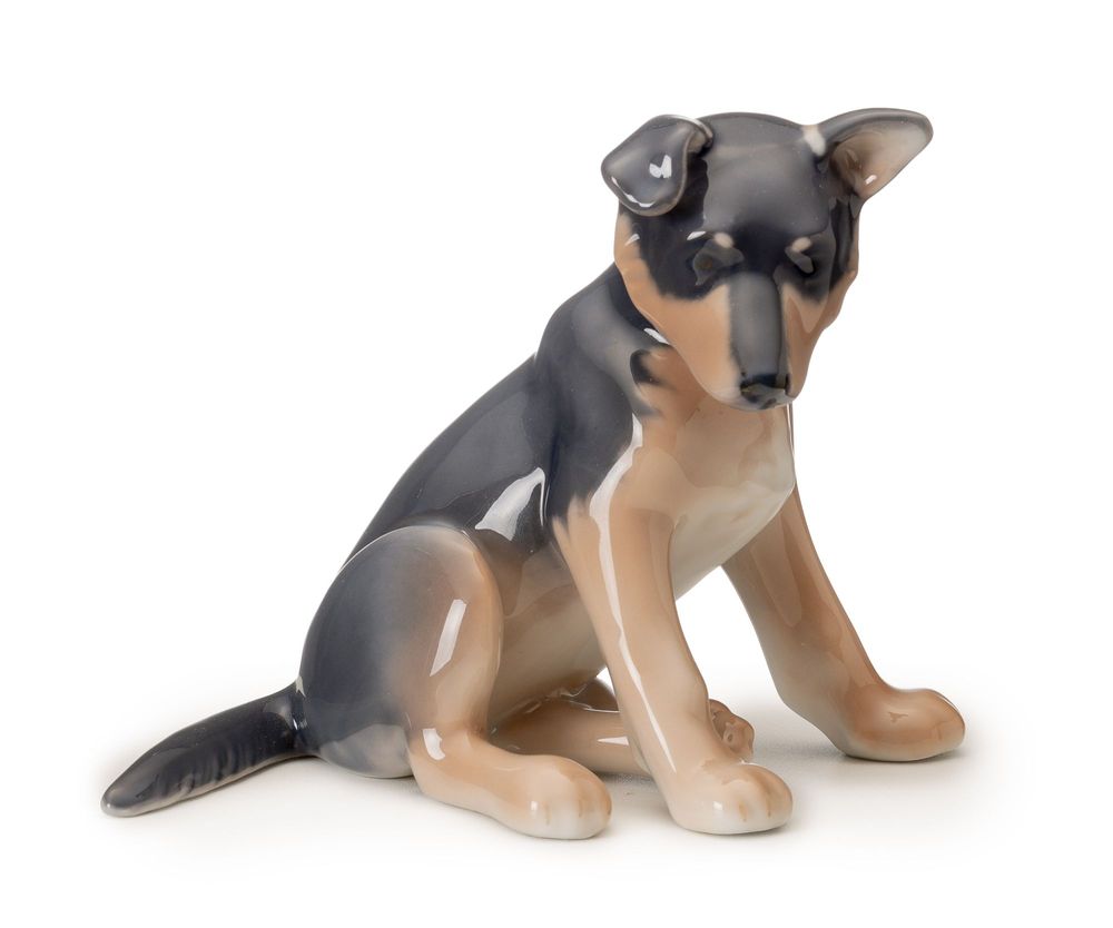 Sculptures, statuettes and miniatures - White cat sitting - ROYAL COPENHAGEN