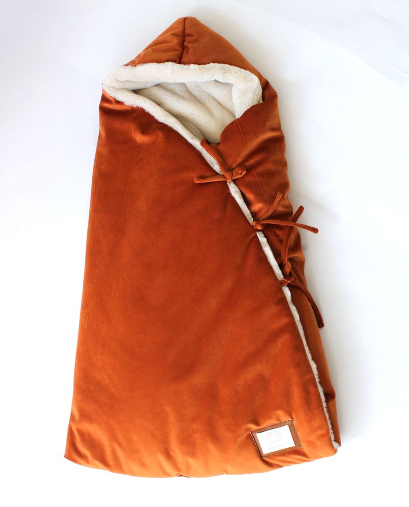 Vêtements de nuit -  BABY SLEEPING BAG ORANGE VELVET - PETIT ALO