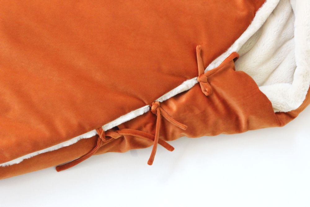 Vêtements de nuit -  BABY SLEEPING BAG ORANGE VELVET - PETIT ALO