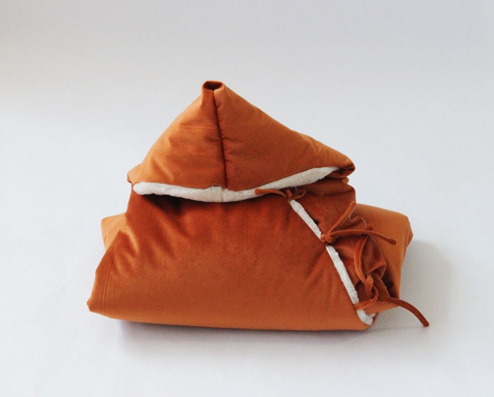 Vêtements de nuit -  BABY SLEEPING BAG ORANGE VELVET - PETIT ALO