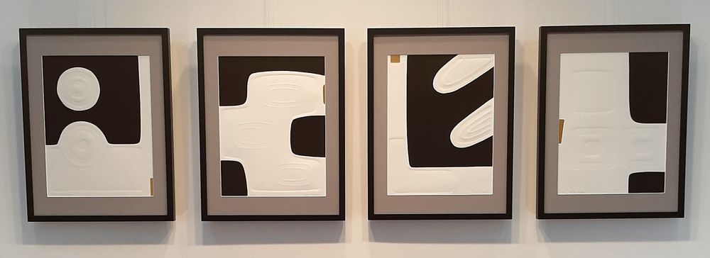 Paintings - Engraving and embossing 45 cm x 60 cm black, - FOUCHER-POIGNANT