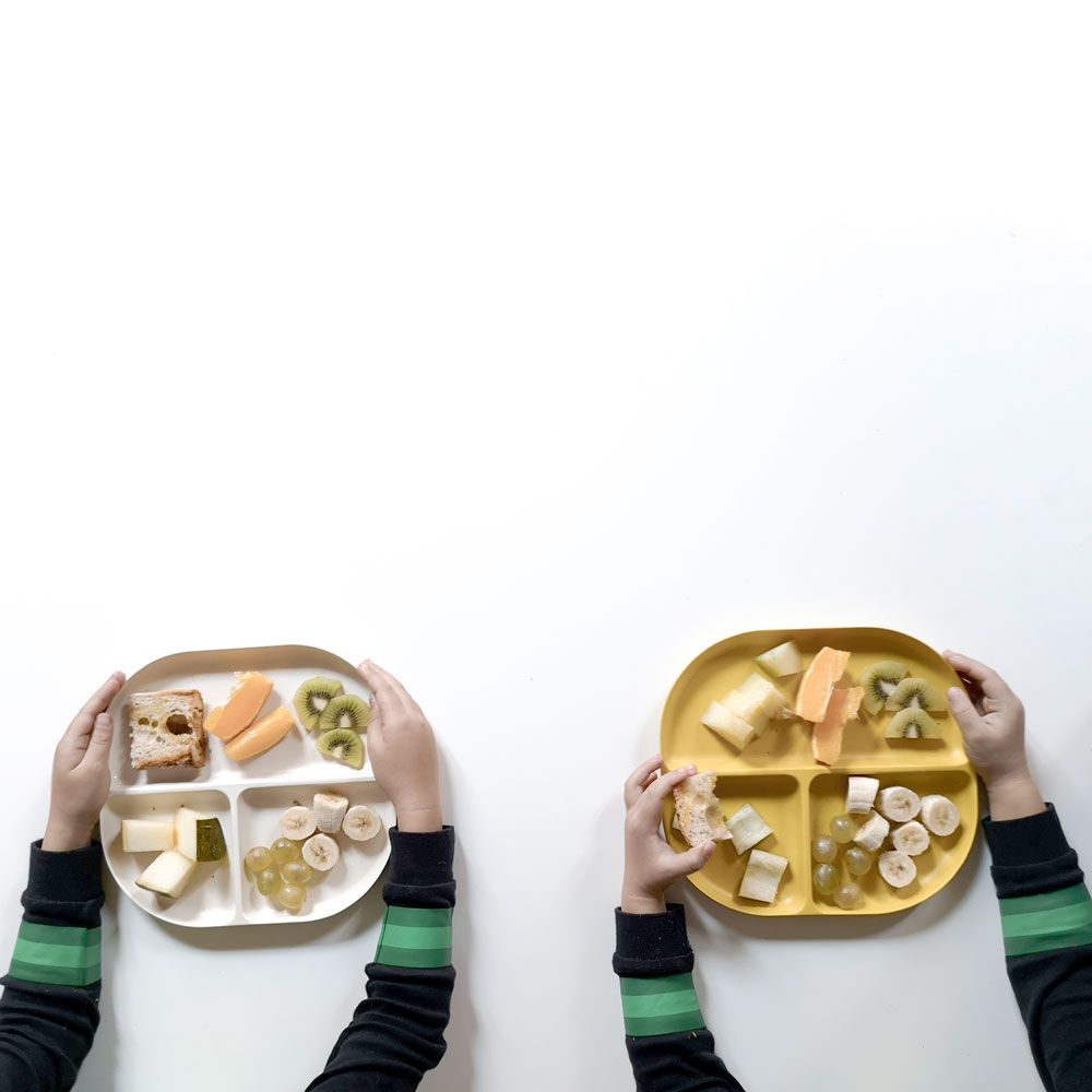 Children's mealtime - Bamboo Kids Divided Plate - EKOBO