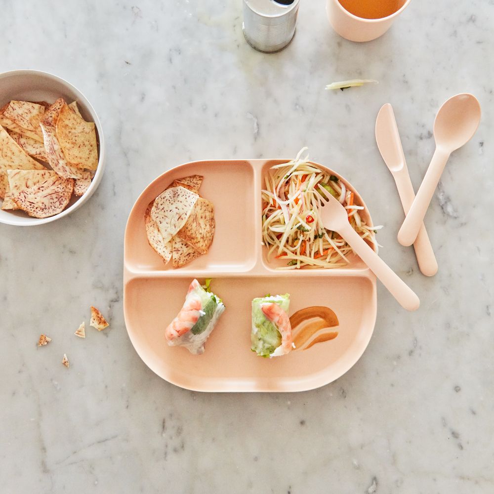 Children's mealtime - Bamboo Kids Divided Plate - EKOBO